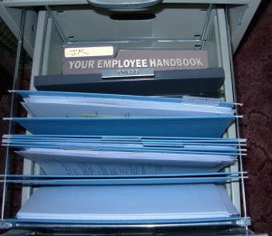 Unused employee handbook